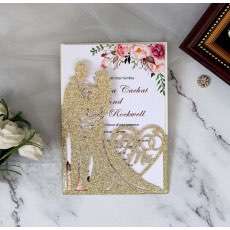 Laser Cut Invitation Card Marriage Invitations Iridescent Paper